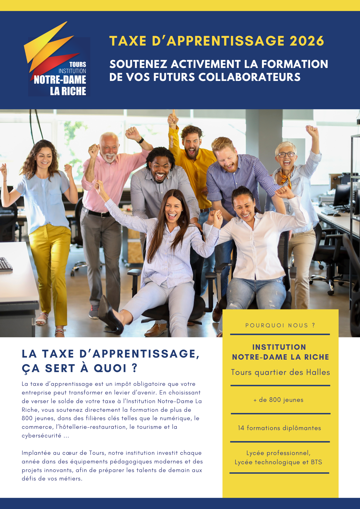 soutenez des projets concrets et locaux avec la taxe apprentissage lycee professionnel technologique