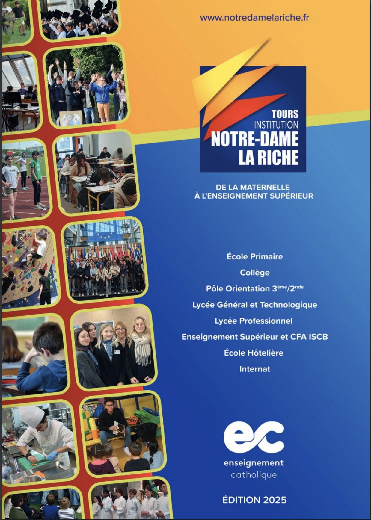 plaquette 2025 institution notre dame la riche ecole college lycee ensignement superieur bts