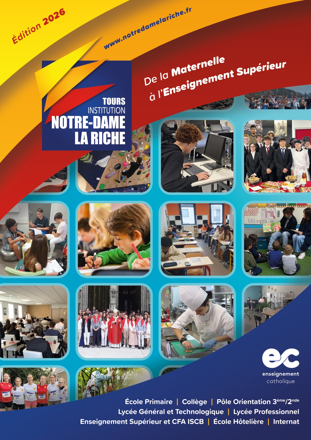 plaquette 2025 institution notre dame la riche ecole college lycee ensignement superieur bts