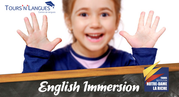 Faites beneficier à votre enfant des la moyenne section de cours “English Immersion” : 2 heures d anglais en immersion totale avec l intervention d'une enseignante native