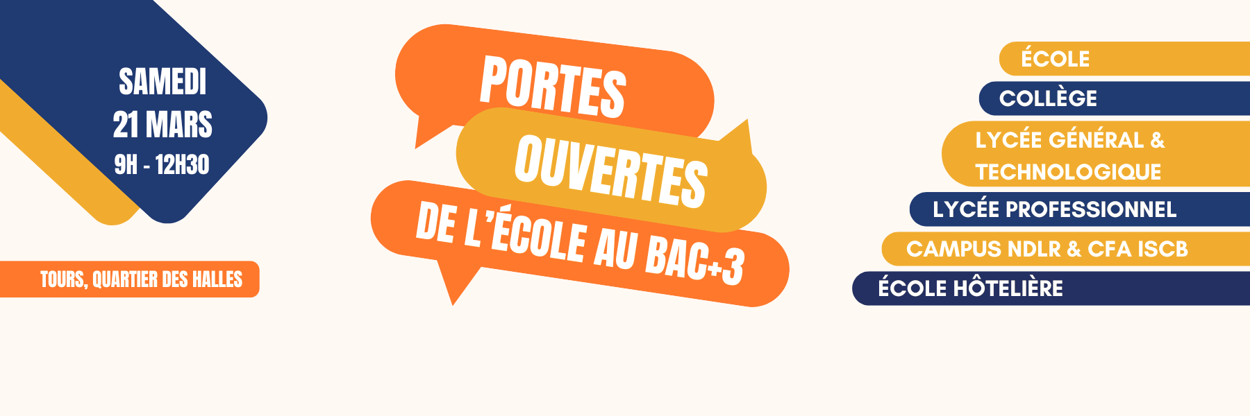 Portes ouvertes - samedi 21 mars - 9h à 12h30