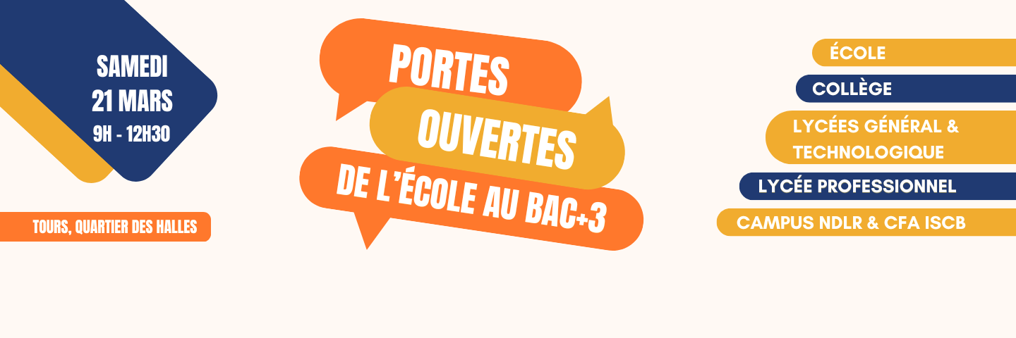 Portes ouvertes - samedi 21 mars - 9h à 12h30